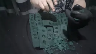 ASMR frozen floral foam soapy wedges crushing (100% of you will get tingles)