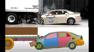 Rear Underride Crash (Dummy included!): LS-DYNA Simulation vs Real Test
