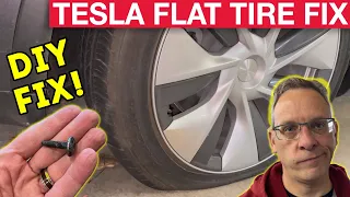 No Spare Tire? No Problem! - Fix Your Tesla Flat Tire On Your Own
