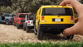 Mini American SUVs & Trucks Collection Offroading | 1:18 Scale Diecast Model Cars Off-road