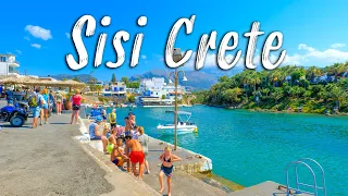 Crete Greece, Sisi Crete, walking tour in 4K, Greece 2022