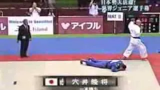 JUDO 2002 World Junior Championships: Mike Nieuwenhuijs (NED) - Takamasa Anai 穴井 隆将 (JPN)
