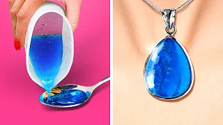 STUNNING EPOXY RESIN AND DIY JEWELRY IDEAS || GLUE GUN, 3D PEN, CRAFTS