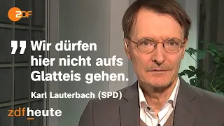 Lauterbach: Corona-Schutzmaßnahmen nicht "überstürzt" fallen lassen | ZDF heute journal