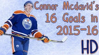 Connor McDavid's 16 Rookie Goals 2015-16 (HD)