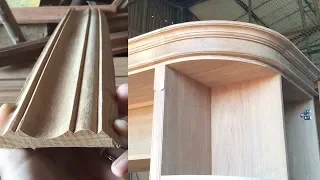 Make Timber Mouldings With A Router// Woodworking Making Wood Curved Crown Molding For Cabinets