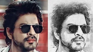 simple drawing Shahrukh Khan step by step - Shahrukh Khan Drawing #shahrukh_khan #draw #art