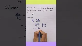Division of two Complex Numbers Class 9 #shorts