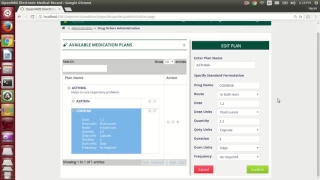 OpenMRS 2.3 Drug Order and Pharmacy module - How to create a medication plan