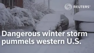 Dangerous winter storm pummels western U.S.