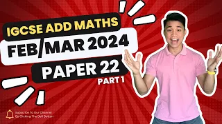 0606/22/F/M/24 part 1 (Q1-6) | FEB/MAR 2024 VARIANT 22 | IGCSE ADDITIONAL MATHS | MARKING SCHEME