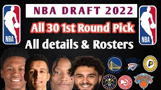 NBA DRAFT 2022 | All 30 First Rounds pick 2022 | NBA draft 2022 1st round pick list