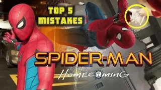 SPIDER-MAN: HOMECOMING - Top 5 Movie Mistakes (2017) Tom Holland Marvel Superhero Movie