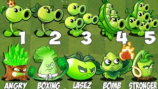 PvZ 2 Power Up - All Plant Max Level Vs 999 Jurassic Fossilhead Zombie