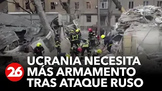 Ucrania necesita más armamento tras nuevo ataque ruso