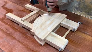 Amazing Woodworking Project Wood From Broken Wood Panels - How To Build A Compact Smart Picnic Chair