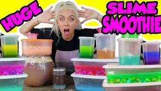 Mixing All My Slimes! DIY Giant Slime Smoothie!!!! Nicole Skyes | NICOLE SKYES