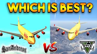 GTA 5 VS GTA SAN ANDREAS : JUMBO JET (WHICH IS BEST?)