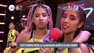 #PatyC7 sondea entre las gladiadoras quién es el más churro | 03-11-22