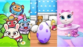 My Talking Angela Vs My Boo Vs Moy 5 Virtual Pet Game - Gameplay HD