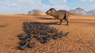 T-REX vs 100 CHICKENS - Ultimate Epic Battle Simulator 2 | UEBS 2