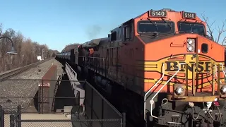 BNSF 5140 Leads CSX K142 West through Union, NJ with a Friendly Crew 02/09/2019