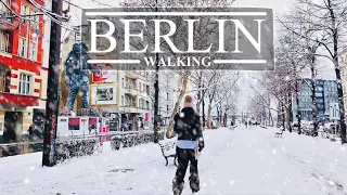 [4K] Snowy Day Walk in Ghost Town Berlin Germany 2021 - Snow Walking Friedrichshain to RAW Area