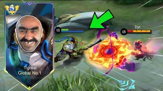 GLOBAL TIGREAL NEW DAMAGE HACKAND LIFESTEAL!! BRUTAL DAMAGETOTALLY INSANE - Mobile Legends