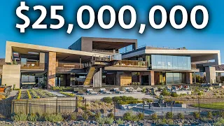 Inside a $25,000,000 Futuristic Las Vegas Modern Mega Mansion