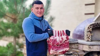 15 КГ ГОВЯЖЬИ РЁБРА ЗАПЕЧЁННЫЕ В ТАНДЫРЕ!   |   15 KG BEEF RIBS BAKED IN TANDOOR!