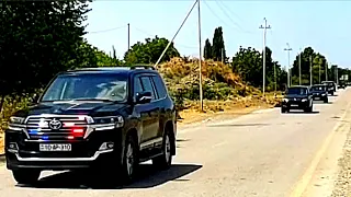 Cənab prezident İlham Əliyevin maşın karvanı
