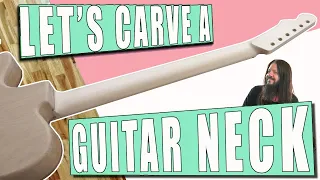 Hand carving a guitar neck!