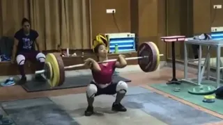 Indian weightlifter Olympic silver medal winner Mira Bai Chanu practice unseen video