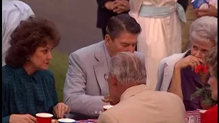 President Reagan and Nancy Reagan at  the Congressional Barbecue on August 14, 1986