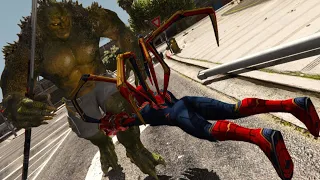 Iron Spider vs Abomination: Mach Speed Clash - Velocity Burst, Rapid Ascent, Fleet-Footed Faceoff.