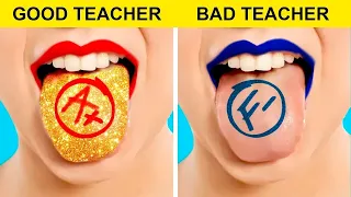 Insegnante buono vs cattivo || Fantastici gadget scolastici e momenti esilaranti di Gotcha!