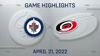 NHL Highlights | Jets vs. Hurricanes - Apr. 21, 2022