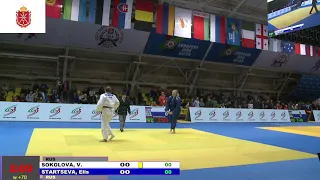 70+kg Sokolova V Startseva E 01 04 2018 T1 КУБОК ЕВРОПЫ ПО ДЗЮДО ДО 18 ЛЕТ, ТУЛА 2018