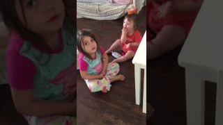 She got caught cutting baby brother's hair