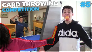 Card Throwing Trick Shot Competition 5 | Rick Smith Jr.
