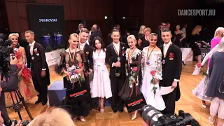 Zharkov - Kulikova, Moshenin - Spitsyna, Glukhov - Glazunova, photoset | WDSF GrandSlam Standard