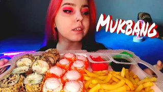 СУШИ РОЛЛЫ МУКБАНГ/sushi rolls mukbang