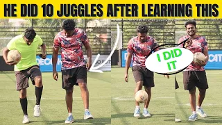 Beginner learns Juggling for the first time! PRSOCCERART