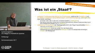 Staatlichkeit und Demokratien im Vergleich - 1/12 - Prof. Dr. Werner J. Patzelt