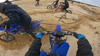 ripping my 2023 yz85 big wheel friend falls🔥🔥🔥🔥🔥🤣🤣🤣🤣😂