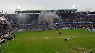 Sfeer voor de aftrap Club Brugge - Anderlecht + TIFO!!!