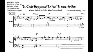 Miles Davis Quintet "It Could Happen To You" Transcription (all in Eb key)