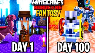 I Survived 100 Days in FANTASY Minecraft Hardcore..