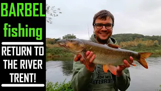 BARBEL FISHING| catching BARBEL with BOILIES on the RIVER TRENT!