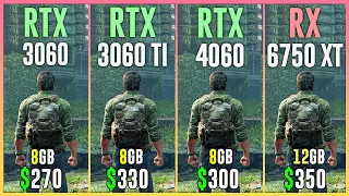 RTX 3060 vs RTX 3060 TI vs RTX 4060 vs RX 6750 XT - Test in 12 Games